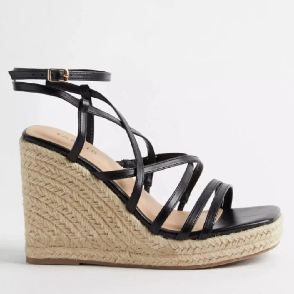 Laceup Strappy Platform Wedge (WW) - Picture 6 of 6